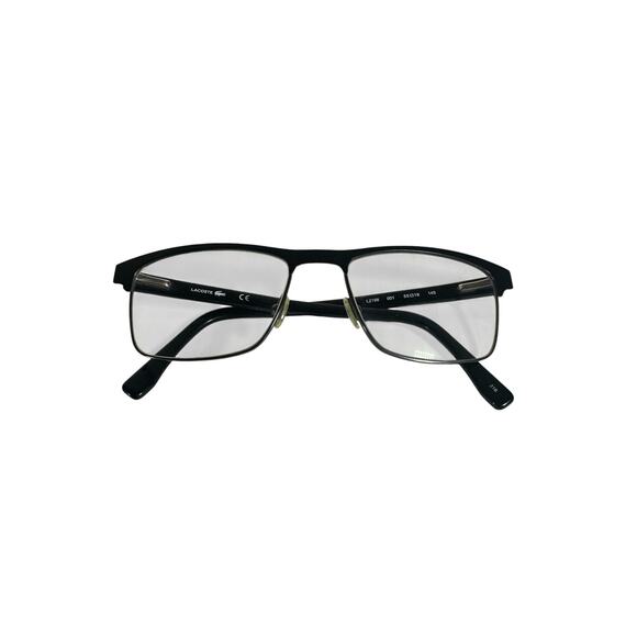 Lacoste L2198 Eyeglasses Black Semi Rim Rectangular 55-18-145 unisex main image 4